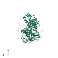 G1/S-specific cyclin-D1 in PDB entry 2w9z, assembly 1, side view.