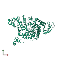 PDB entry 2wcs coloured by chain, front view.