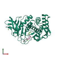 PDB entry 2whz coloured by chain, front view.