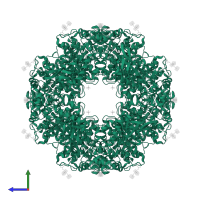 Cholinesterase in PDB entry 2wif, assembly 1, side view.