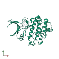 Serine/threonine-protein kinase Chk1 in PDB entry 2wmx, assembly 1, front view.