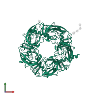 Neurotransmitter-gated ion-channel ligand-binding domain-containing protein in PDB entry 2wnj, assembly 1, front view.