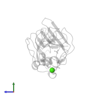 CALCIUM ION in PDB entry 2wnp, assembly 1, side view.