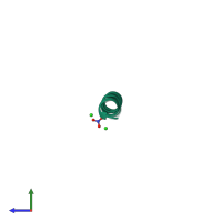 PDB entry 2wq3 coloured by chain, side view.