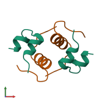 Hetero tetrameric assembly 1 of PDB entry 2ws4 coloured by chemically distinct molecules, front view.