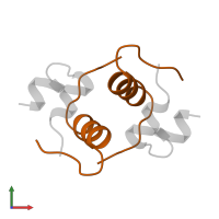 Insulin B chain in PDB entry 2ws4, assembly 1, front view.