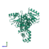CRISPR locus-related putative DNA-binding protein Csa3 in PDB entry 2wte, assembly 1, side view.