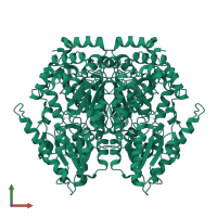 Glucose-6-phosphate isomerase in PDB entry 2wu8, assembly 1, front view.