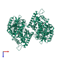 Sterol 14-alpha demethylase in PDB entry 2wuz, assembly 1, top view.