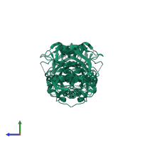 Peptidase S8/S53 domain-containing protein in PDB entry 2wv7, assembly 1, side view.