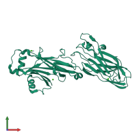 PDB entry 2wza coloured by chain, front view.