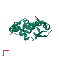 PDB entry 2wzl coloured by chain, top view.