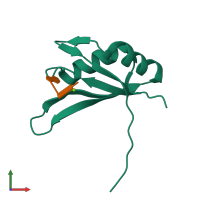 PDB entry 2x1a coloured by chain, front view.
