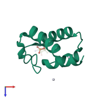 PDB entry 2x2b coloured by chain, top view.