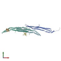 PDB entry 2x3x coloured by chain, front view.
