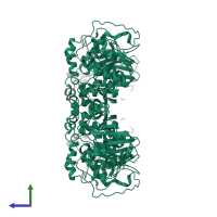 Alpha-2,3/8-sialyltransferase in PDB entry 2x61, assembly 1, side view.