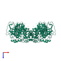 Alpha-2,3/8-sialyltransferase in PDB entry 2x61, assembly 1, top view.