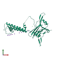 PDB entry 2x6c coloured by chain, front view.