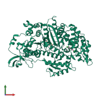 PDB entry 2x9h coloured by chain, front view.
