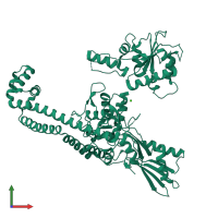 PDB entry 2xco coloured by chain, front view.