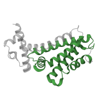 The deposited structure of PDB entry 2xdn contains 4 copies of Pfam domain PF08361 (MAATS-type transcriptional repressor, C-terminal region) in HTH-type transcriptional regulator TtgR. Showing 1 copy in chain A.