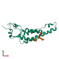 PDB entry 2xea coloured by chain, front view.