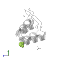 1,2-ETHANEDIOL in PDB entry 2xen, assembly 1, side view.