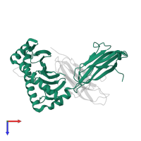 Ig-like domain-containing protein in PDB entry 2xfx, assembly 1, top view.