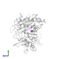 SODIUM ION in PDB entry 2xhg, assembly 1, side view.