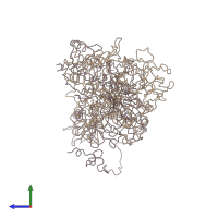 PDB entry 2xkx coloured by chain, side view.