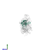 T cell receptor alpha chain constant in PDB entry 2xn9, assembly 1, side view.