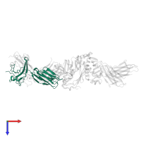 T cell receptor alpha chain constant in PDB entry 2xn9, assembly 1, top view.