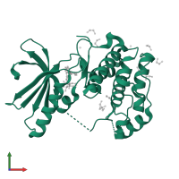 Serine/threonine-protein kinase Nek2 in PDB entry 2xnm, assembly 1, front view.