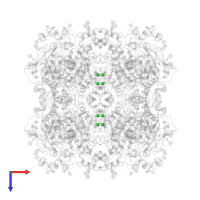 CHLORIDE ION in PDB entry 2xqg, assembly 1, top view.