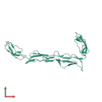 PDB entry 2xrd coloured by chain, front view.