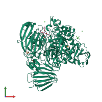 PDB entry 2xvl coloured by chain, front view.