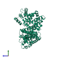 Albumin in PDB entry 2xw0, assembly 1, side view.