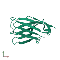 PDB entry 2xxc coloured by chain, front view.