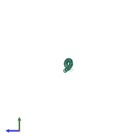 PDB entry 2xzr coloured by chain, side view.