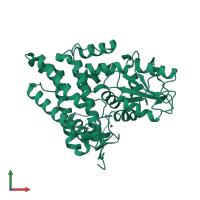 Monomeric assembly 6 of PDB entry 2y1m coloured by chemically distinct molecules, front view.