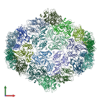 PDB entry 2y26 coloured by chain, front view.