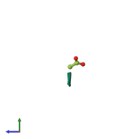 PDB entry 2y2a coloured by chain, side view.