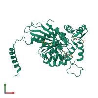 PDB entry 2y6u coloured by chain, front view.
