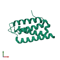 PDB entry 2y6x coloured by chain, front view.