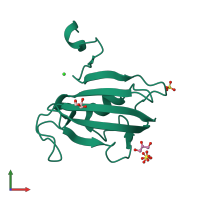 PDB entry 2y78 coloured by chain, front view.