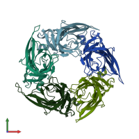PDB entry 2y7y coloured by chain, front view.