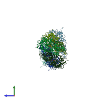 PDB entry 2y83 coloured by chain, side view.