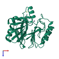 PDB entry 2y8a coloured by chain, top view.