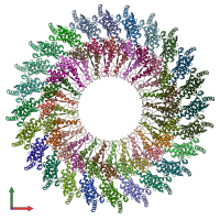 PDB entry 2y9j coloured by chain, front view.