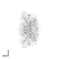 CHLORIDE ION in PDB entry 2ya7, assembly 1, side view.